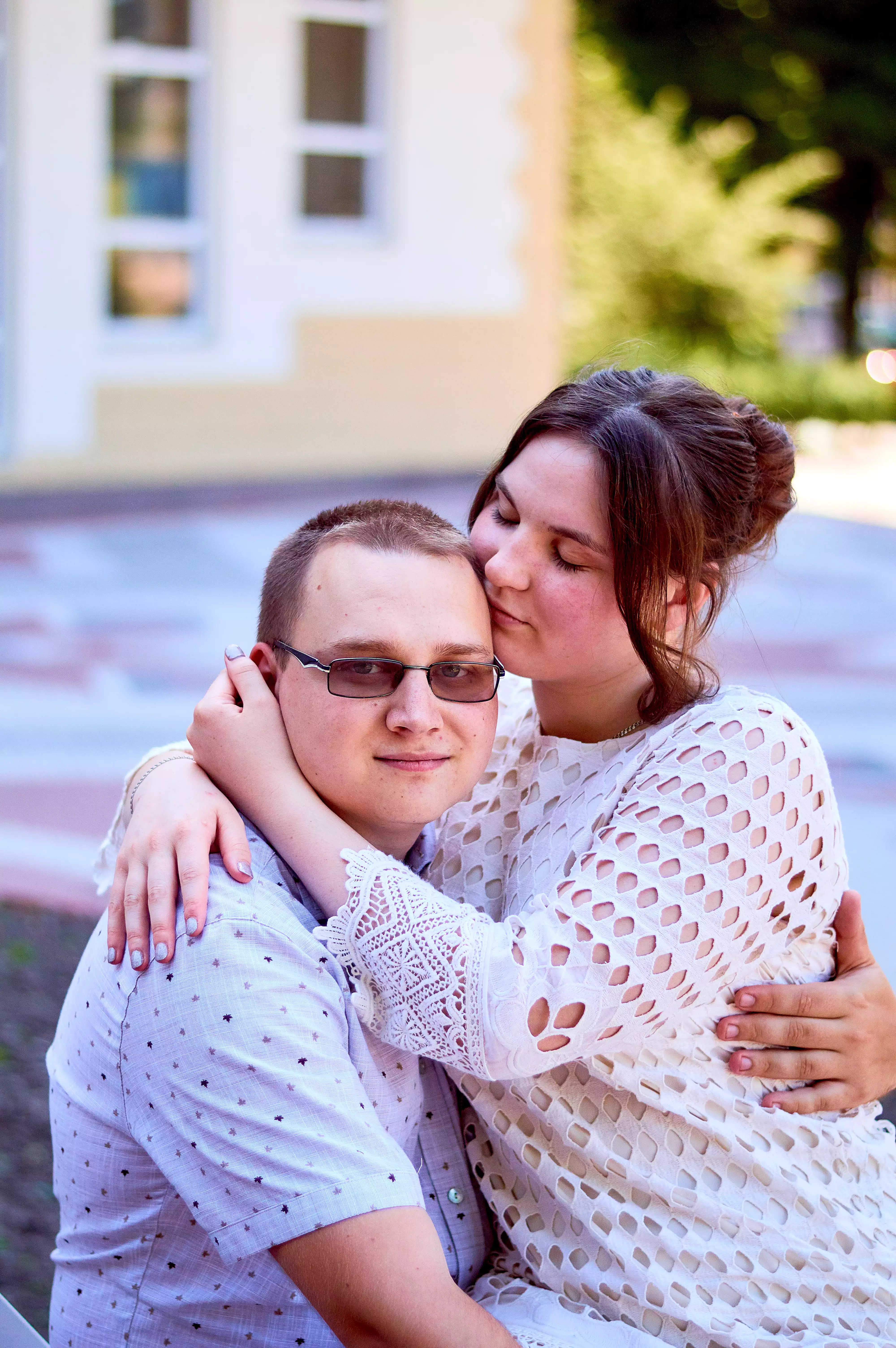 Couples portrait, connection and warmth