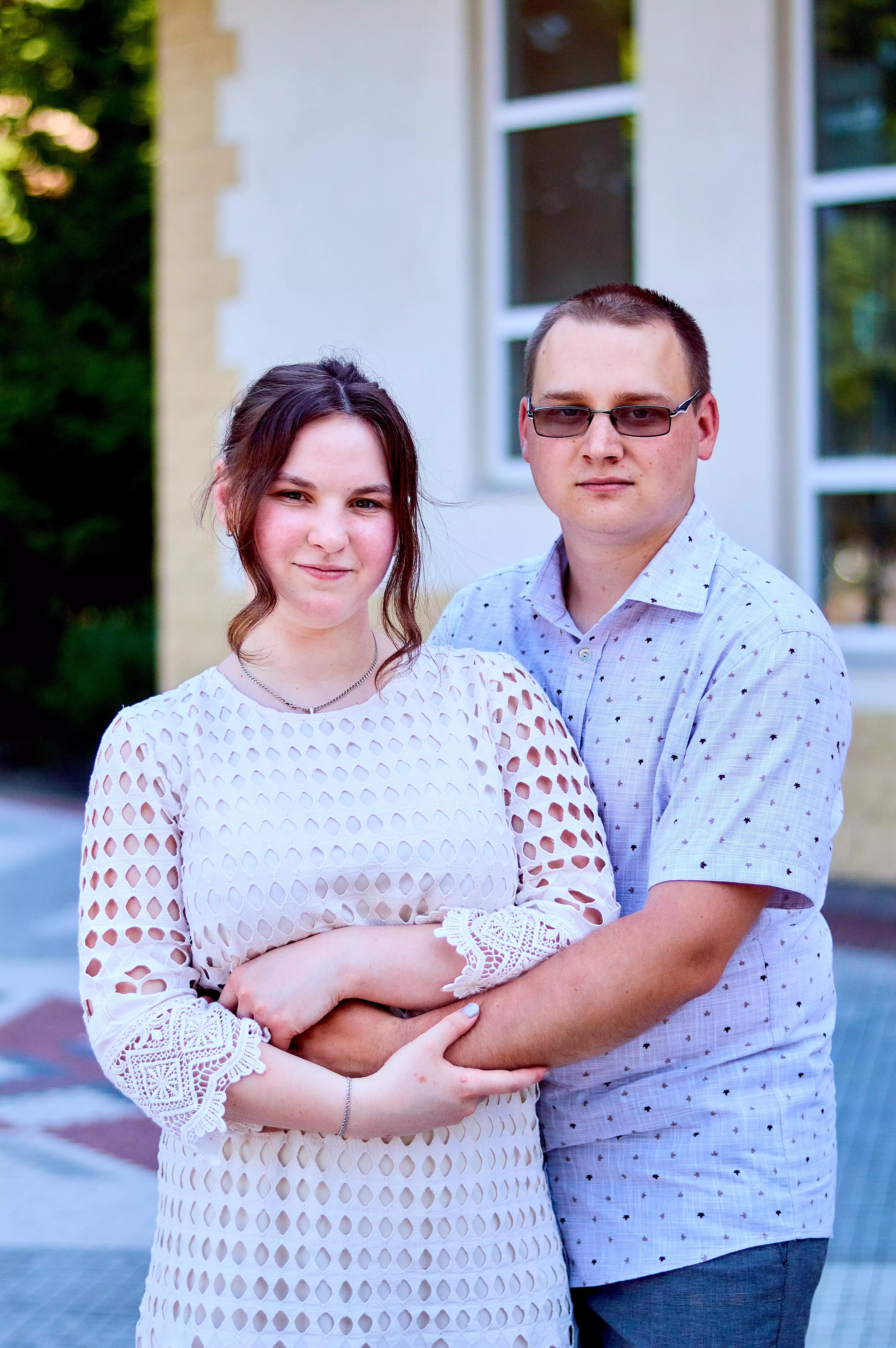 Couple in natural light, romantic mood